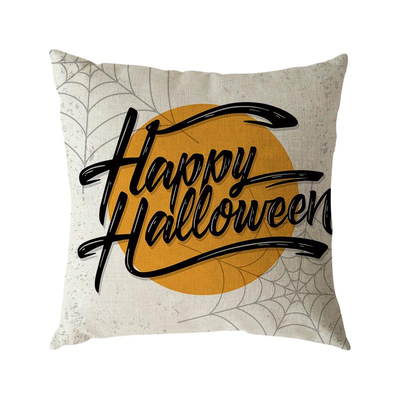 Halloween Linen Pillowcase Digital Printing Halloween Festival Decoration Sofa Pillow