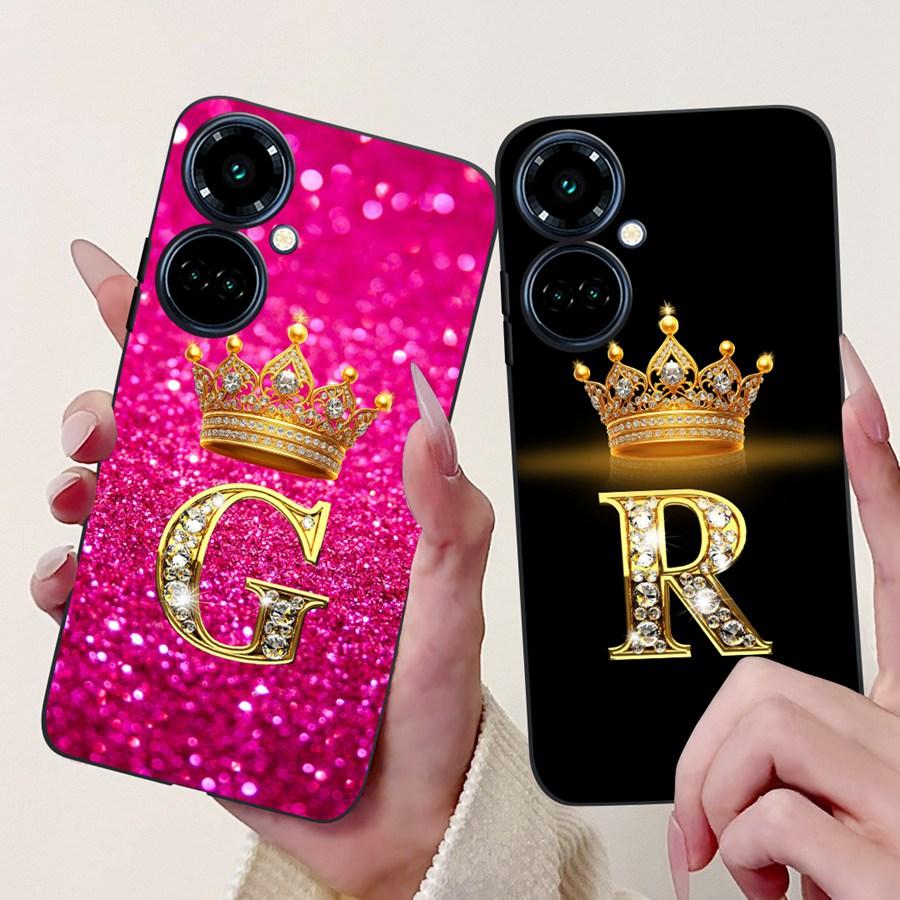 Чехол для Tecno Camon 19 Pro Ударопрочный Корона Буква Мягкий Силикон Funda для Tecno Camon19 Neo 19Pro Задняя Крышка Camon 19NeoFundas