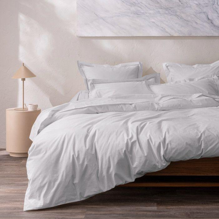 Taie d'oreiller percale de coton peigné "Julian" toutes dimensions Coton Pur - Julian Perle - - Julian Perle - Taie d'oreiller 50 x