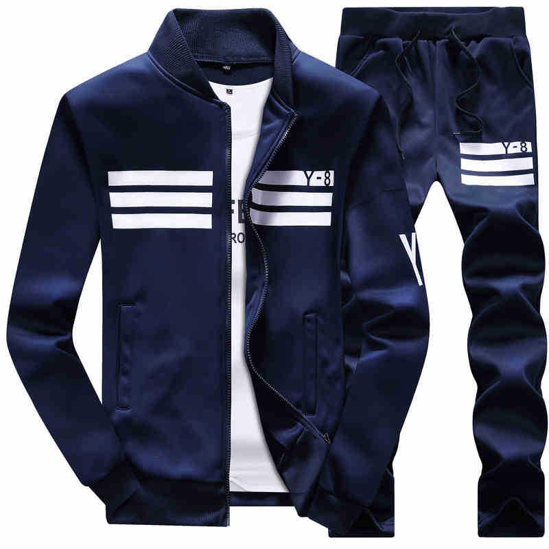 Men's Set Sportswear Tracksuit Suit Men Casual Two-piece Sports Suit Leisure Long Sleeve Baseball Jacket