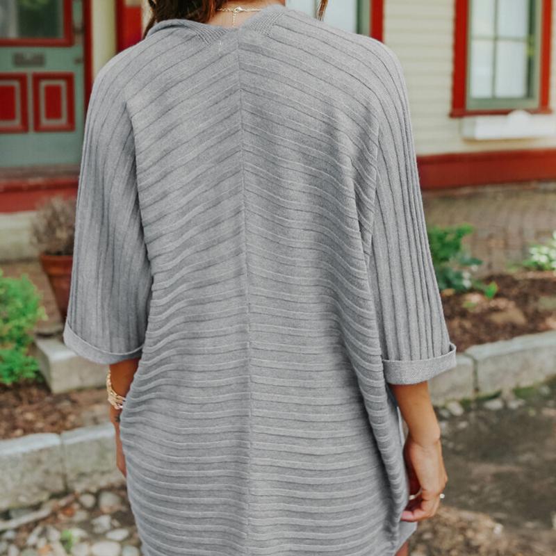 Женский кардиган, вязаная куртка, весна-осень, новый тонкий однотонный цвет, рукава пять минут, верхняя одежда, свитер, топы большого размера