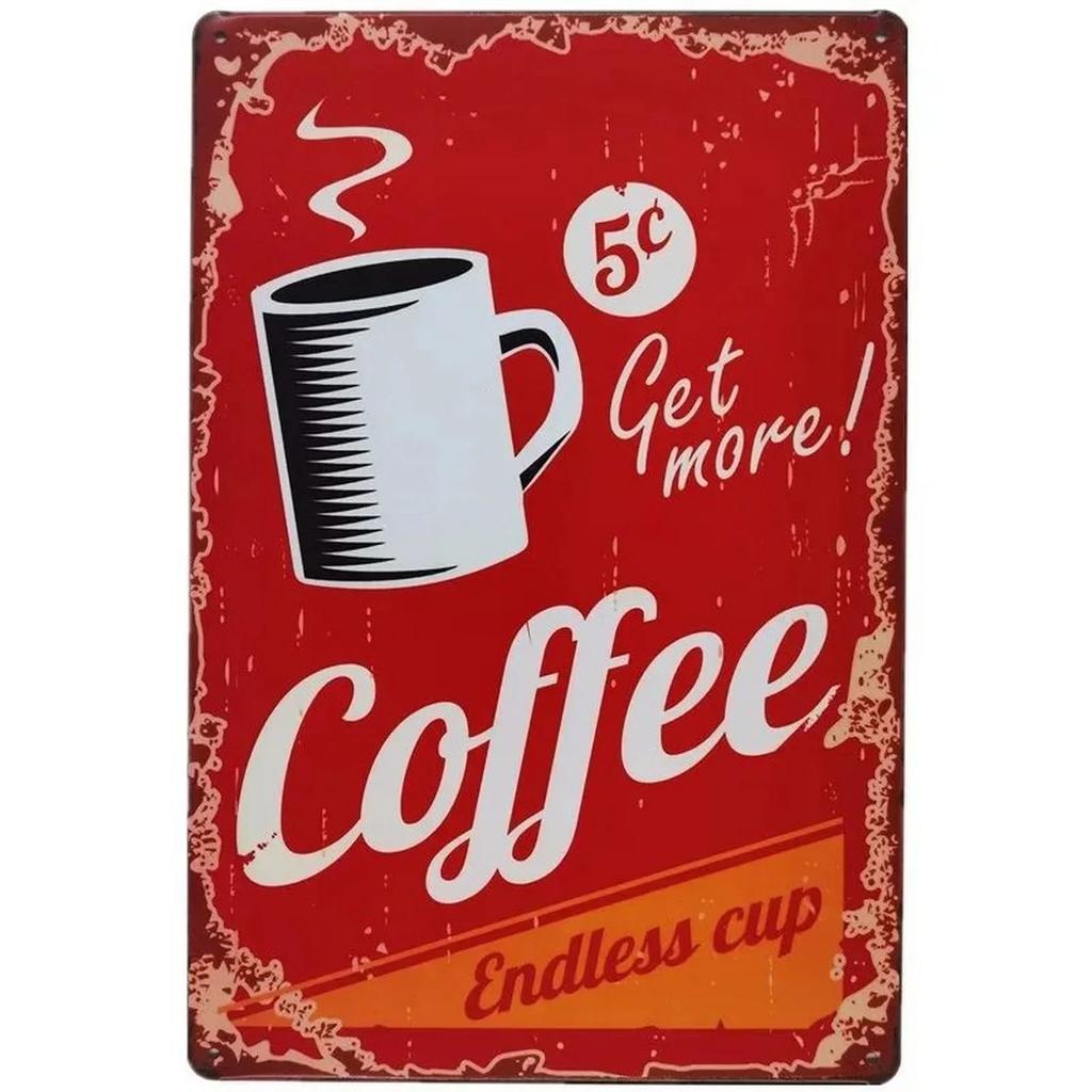 Plaque Metal Signs Drink Coffee Wall Decoration Vintage Art Posters Iron Painting for Man Cave Home Cafe Garden Club Bar