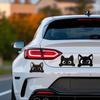 Наклейки ПВХ «Ку-ку» Черные Забавные Наклейки с Котиком Наклейки на Окно Автомобиля Наклейки на Электромотоцикл