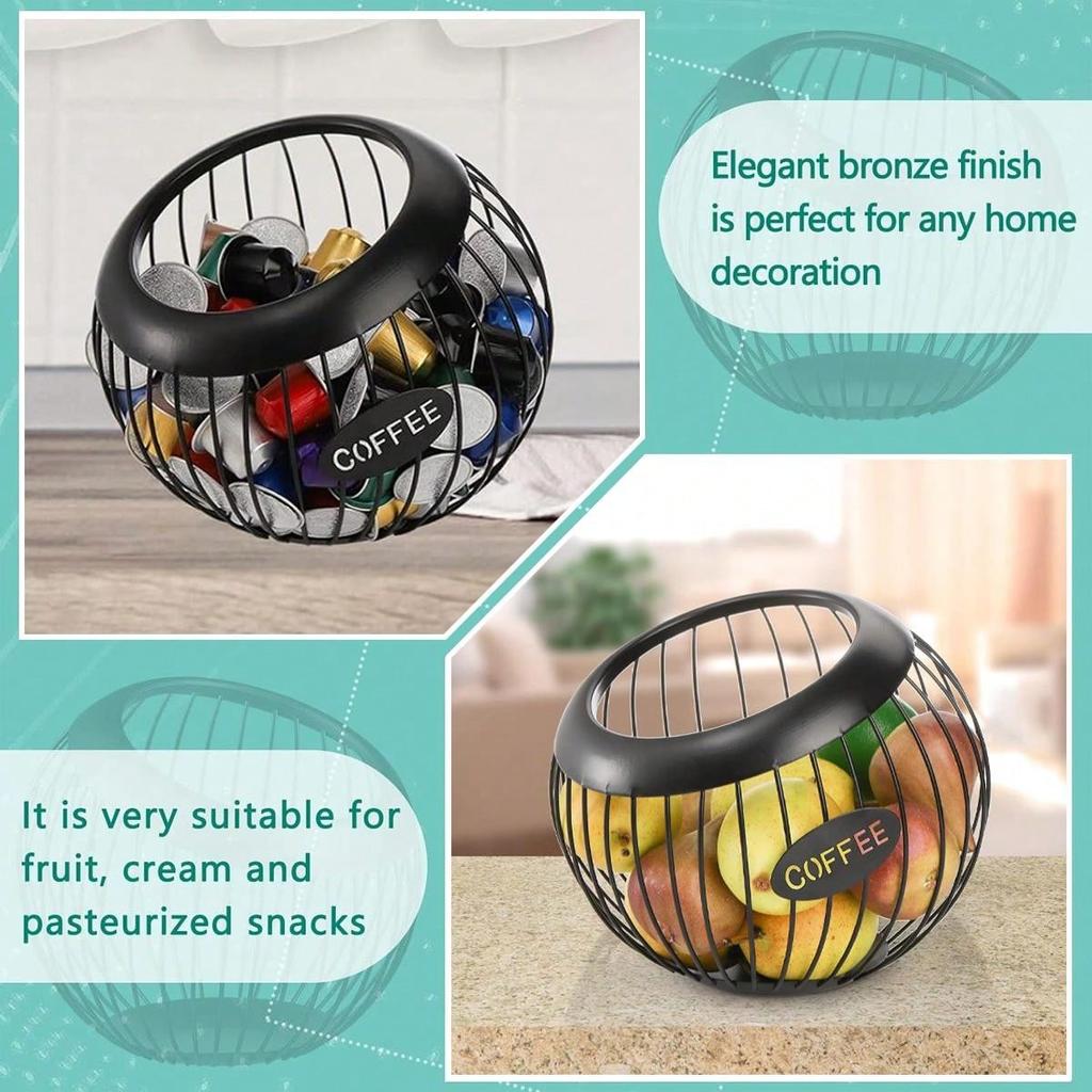 Держатель для кофейных капсул Leeseph, Корзина для хранения кофейных капсул, Капсульный горшок эспрессо, Органайзер для кофейной станции, Кофейный аксессуар