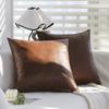 Nordic PU Leather Pillowcase Ins Light Luxury Technology Cloth Model Room Sofa Square Cushion Pillowcase