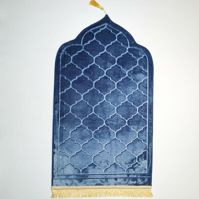 Cross-border Thick Raschel Prayer Mat with Irregular Embossed Design