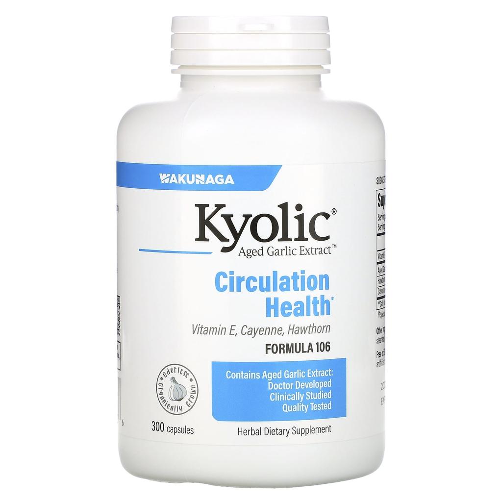 Kyolic, Aged Garlic Extract, Odorless, Formula 106, 300 Capsules