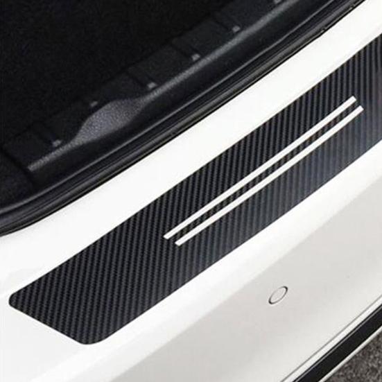 Excellent Vehicle Sticker Clear Texture Anti-scratch Self-adhesive Fiber Carbon Trunk Door Entry Sticker for BMW