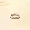Stackable Sun Moon Couple Finger Ring Sparkling Matching Rings Adjustable Open Rings  Women
