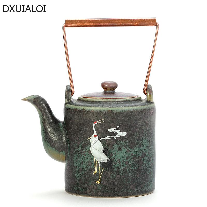 Печь для заваривания чайника, превращенная в кран, керамический ретро-чайник Chengxiang, керамическая посуда, медная ручка, замоченный чайник, домашний декор, чай Kung Fu