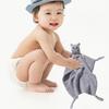 Хлопковое детское одеяло безопасности Hippo Loveys с углами, безопасными для жевания, прорезыватель, безопасное детское полотенце для новорожденных