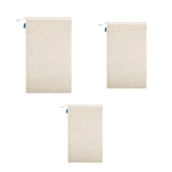 Shopping Bag Reusable Large Capacity Cotton Fruit Vegetable Produce Mesh Tote for Outdoor