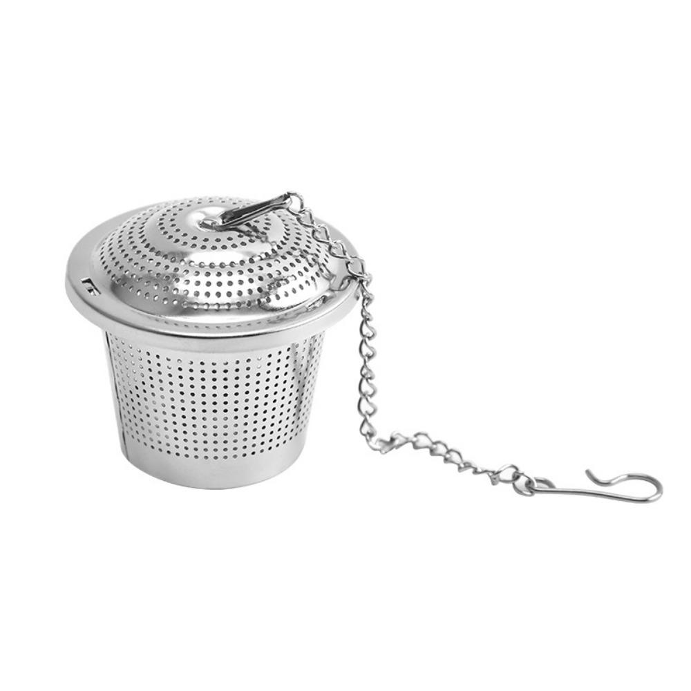 Fine Mesh Stainless Steel Tea Infuser Extended Chain Loose Tea Separation Basket Spices