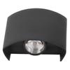 LED Wall Light Waterproof Decorative Aluminum Alloy Black Wall Sconce Lamp for Outdoor 110?265V