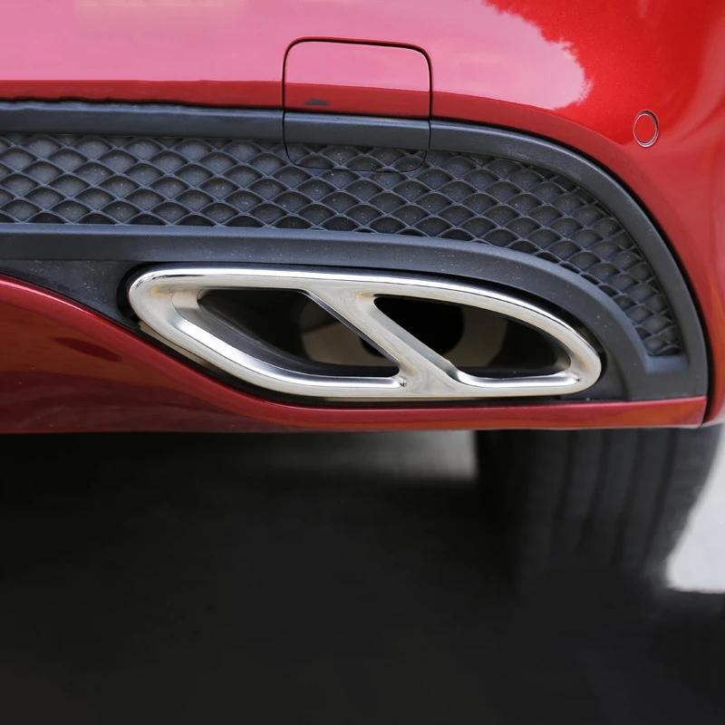Для Mercedes Benz ABCE GLA GLC GLE GLS CLS Class нержавеющая сталь автомобиля задняя выхлопная труба глушителя отделка хвост горловина