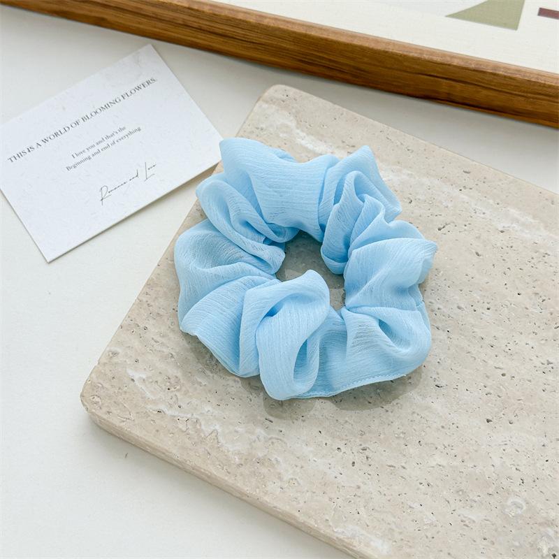 Airy Chiffon Vibe Transparent Texture Hair Ties Macaron Candy Colors Cloud Like Voluminous Headwear Summer Beach Hair Accessories