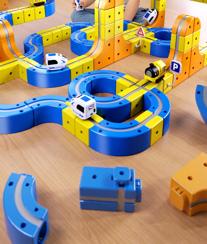 Kids' Magnetic High-Speed Rail Train Track DIY Assembly Toy