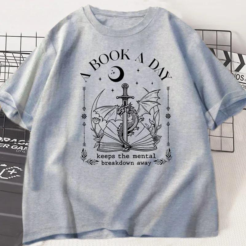 Fantasy Book Lover Tshirt A Book A Day Graphic T Shirt Unisex Unisex Bookish Tshirt Reader Tees Unisex Aesthetic Vintage Shirts