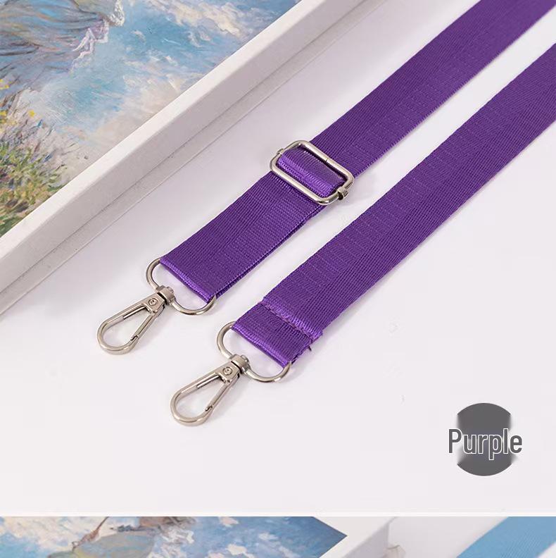 Новый регулируемый нейлоновый плечевой ремень кроссбоди - Однотонный, расширенный и утолщенный дизайн