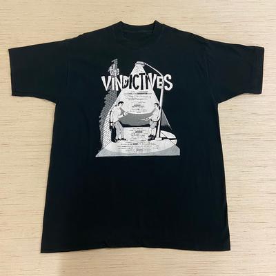 Lookout Records Футболка с логотипом группы The Vindictives Черная Унисекс S-5XL UU092 Унисекс Футболка