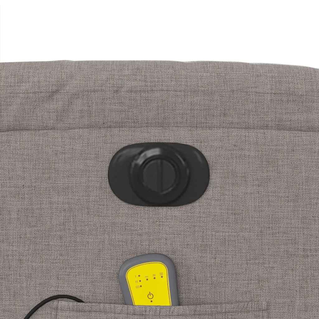 Electric Massage Chair Taupe Fabric