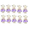 10pcs/set Plush Animal Mini Bear Flower Bouquet Cartoon Bear Plush Toys  Valentine's Day