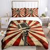 3pcs microphone Duvet Cover Set, Soft Comfortable Duvet Cover,Guest Room (1*Duvet Cover + 2*Pillowcase, Without Core) yy251104105