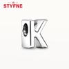 Silver 925 Alphabet Charms A-Z 26 Letters Fine Beads for DIY Jewelry Making Women Gifts Bracelet
