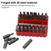 33pcs Screwdriver Bits Set 45 Steel Material Bit Kit with Long Magnetic Connecting Rod and 6.35MM 1/4'' Shank Diameter
