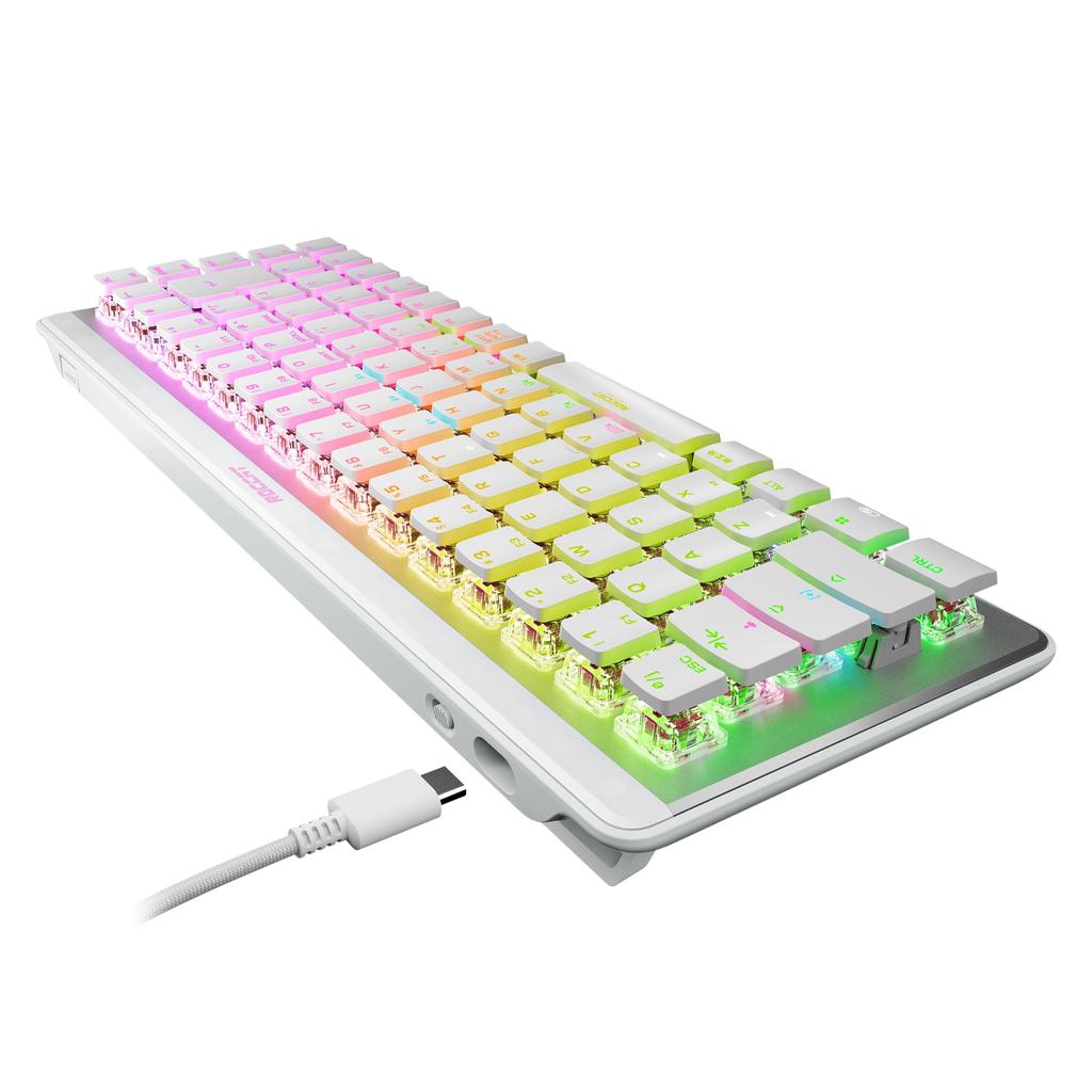 ROCCAT Игровая клавиатура Vulcan II Mini Air Японская раскладка Беспроводная Мини Оптическая Линейная RGB Настраиваемый Встроенный Профиль Авторизованный Дистрибьютор (JIS)