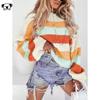 Men's Striped Color Block Sweater - Style 19467