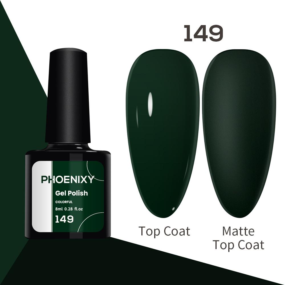 Лак для ногтей PHOENIXY, 8 мл, УФ-светодиодный гибридный лак для дизайна ногтей, гель-лайнер для маникюра, полупостоянная основа, верхнее покрытие, гель с блестками, блестящие цвета, гель