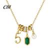 Beautiful Neck Accessory Number Geometric Charms Necklace, Multiple Pendants Women Stylish Delicate Lightweight Pendant Dainty Jewelry Gift