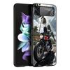 Чехол для телефона Samsung Galaxy Z Flip 3 4 5 6 7 Складной Черный корпус Для Samsung Z Flip4 Flip5 ПК Жесткая крышка Крутой мотоцикл