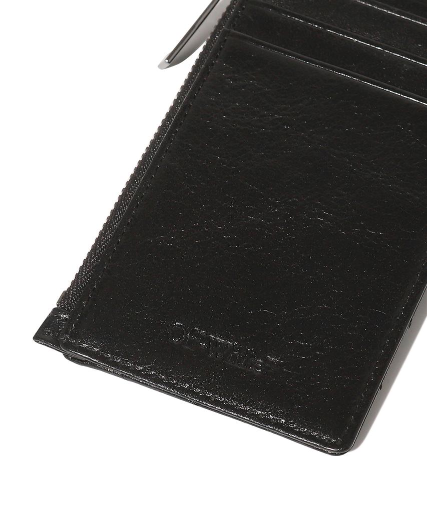 Off-White Quilted Card Wallet Short (Black)