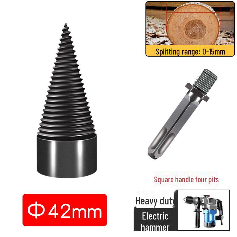 Конусное сверло для колки дров для бытовых электрических дрелей