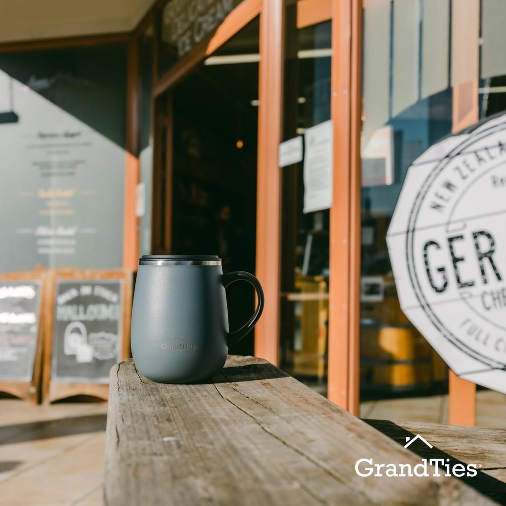 Кружка-термос премиум-класса GRANDTIES, 460 мл, Доступна в 19 цветах, с легко открывающейся сдвижной крышкой, Двустенная вакуумная изоляция из нержавеющей стали, и