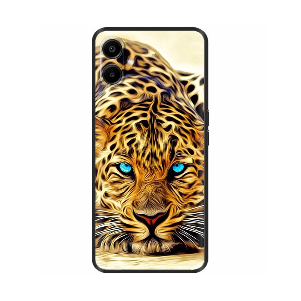 Для Samsung Galaxy A06 Задняя крышка Мягкая Черная с принтом Силиконовый бампер Чехол для телефона для Samsung Galaxy A06 A05 A04 Чехлы Fundas Coque