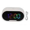 Digital Clock LED Alarm Big Digits Color Display Dimmable Adjustable Volume Minimalist with 2