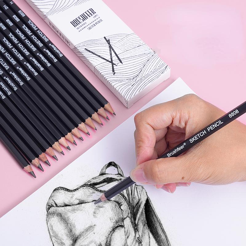 Набор карандашей для рисования, 14 шт./компл., деревянные профессиональные принадлежности для рукоделия, твердые/средние/мягкие угольные карандаши для эскизов, канцелярские принадлежности для художественной живописи