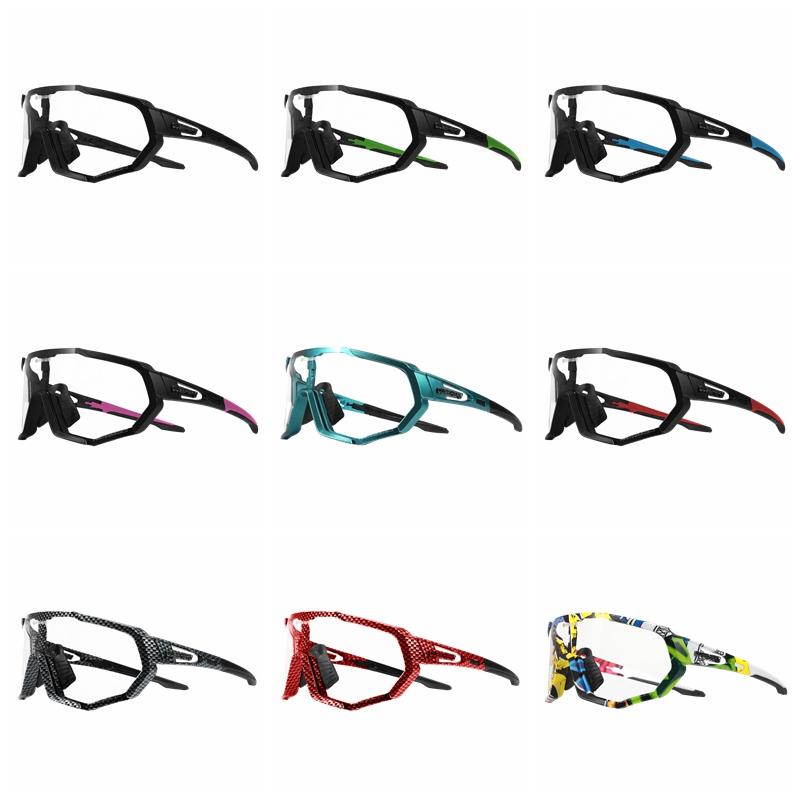 Queshark Photochromic Cycling Sunglasses MTB Sports Glasses Bicycle Goggles Mountain Bike Glasses Men's Women Cycling Eyewear