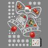 1pc Christmas Decoration Window Sticker, Christmas Bell Sticker Decoration Shopping Mall, Window Shop Glass Window Sticker