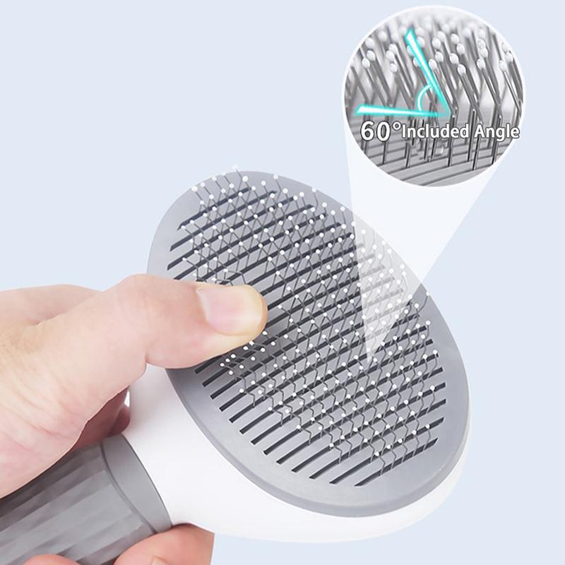 Нескользящая щетка для ухода за собаками и кошками, оборудование для ухода за собаками, расческа для удаления шерсти домашних животных, самоочищающаяся щетка-пуходерка, массажная расческа для предотвращения линьки