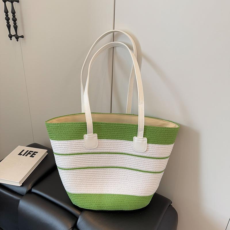 Новая ретро сумка-тоут женская летняя плетеная сумка из соломы универсальный комплект с соломенной шляпой большой вместимости тренд