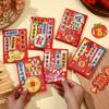6pcs Traditional New Year Money Bag Blessing Money Packet Lucky Red Pocket  Celebration Party