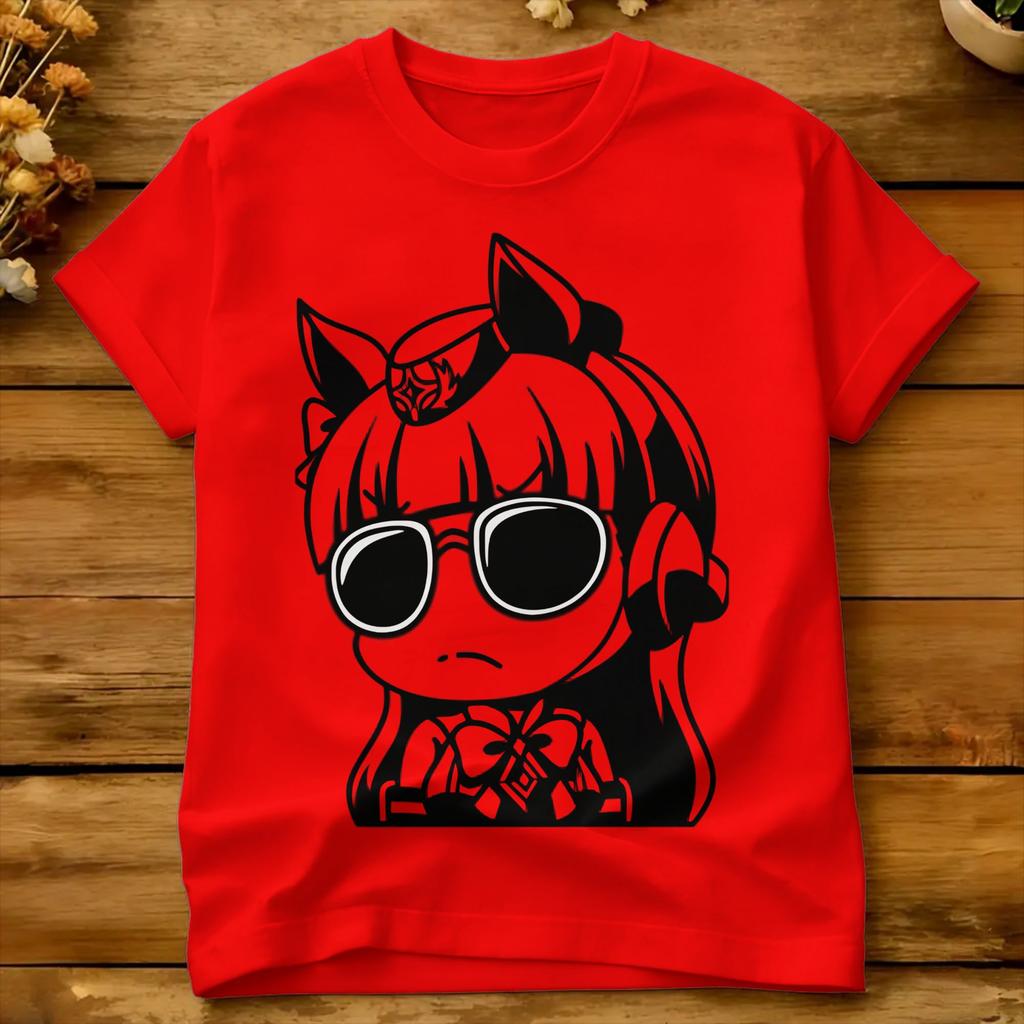 Oversized T Shirt Goldship Uma Musume Sunglasses Cotton T Shirts Hipster Tshirt For Unisex Summer Aesthetic Short Sleeve Tops