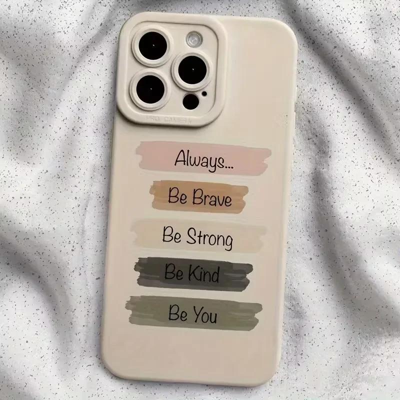 Вдохновляющая цитата Мягкий чехол из ТПУ для iPhone 17 AIR 16 15 14 13 12 11 PRO MAX XS XR 7 8 PLUS Защитная крышка с защитой камеры в стиле Y2K