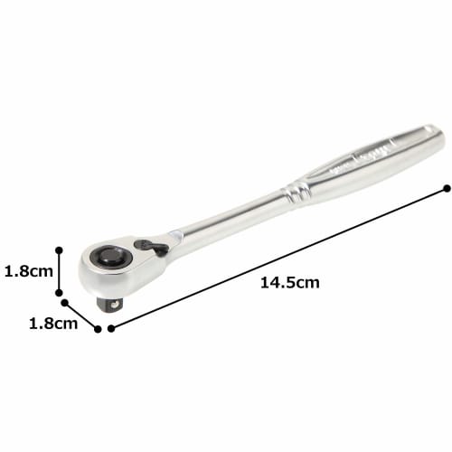 TONE Ratchet Handle (Hold Type) RH2H Drive Angle 6.35mm (1/4") Gray