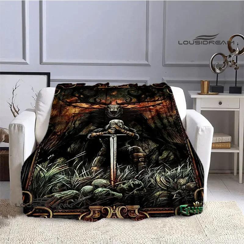 W-Witcher game Printing blanket Flange Warm blanket picnic blanket Home travel blanket bed linings Birthday Gift  picnic blanket