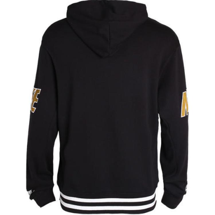 Nike Мужская толстовка с капюшоном с большим логотипом и вышитыми буквами, черные DD6169-010